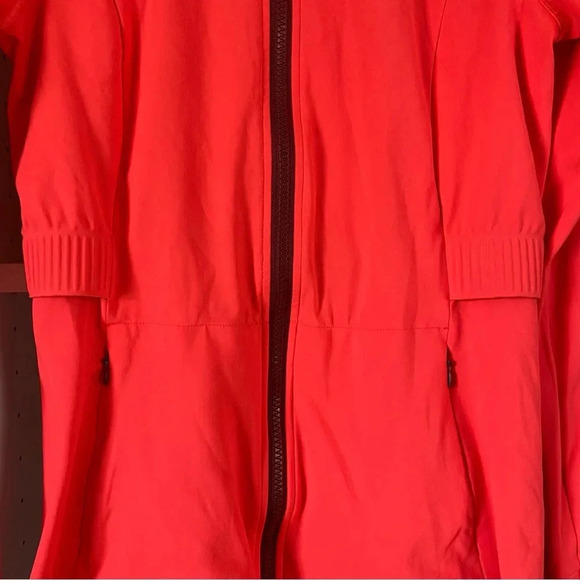 Fabletics The Trinity Performance Jacket in Orange Hidden Pocket Size Small - Picture 14 of 15